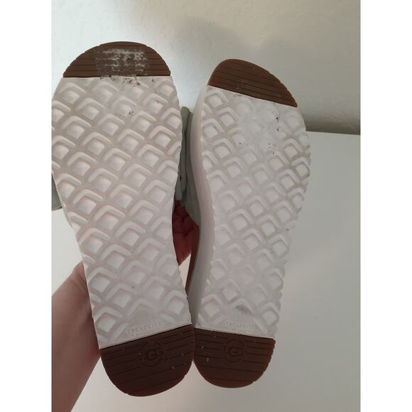 UGG Joan Ladies Green Bow Accent Slip On Platform Slides Sandals size 7.5 - Picture 6 of 7